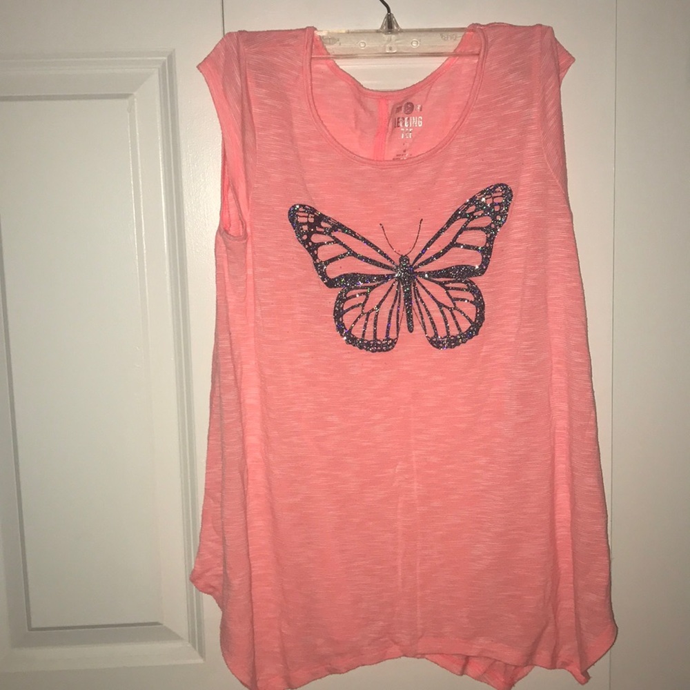 Glittery Butterfly Tank-top!!